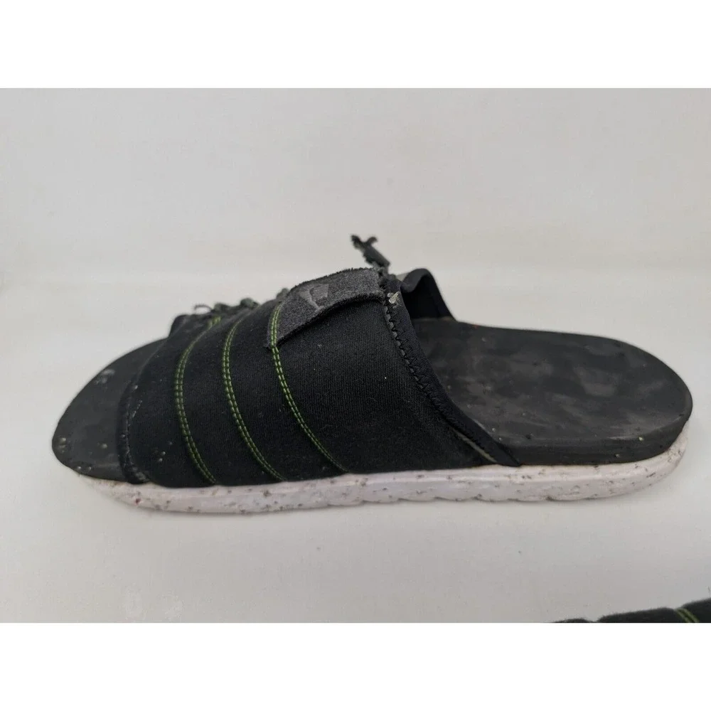 Nike Asuna Men's Size 14 Crater Slides Black Green Sandal DJ4629-002‎